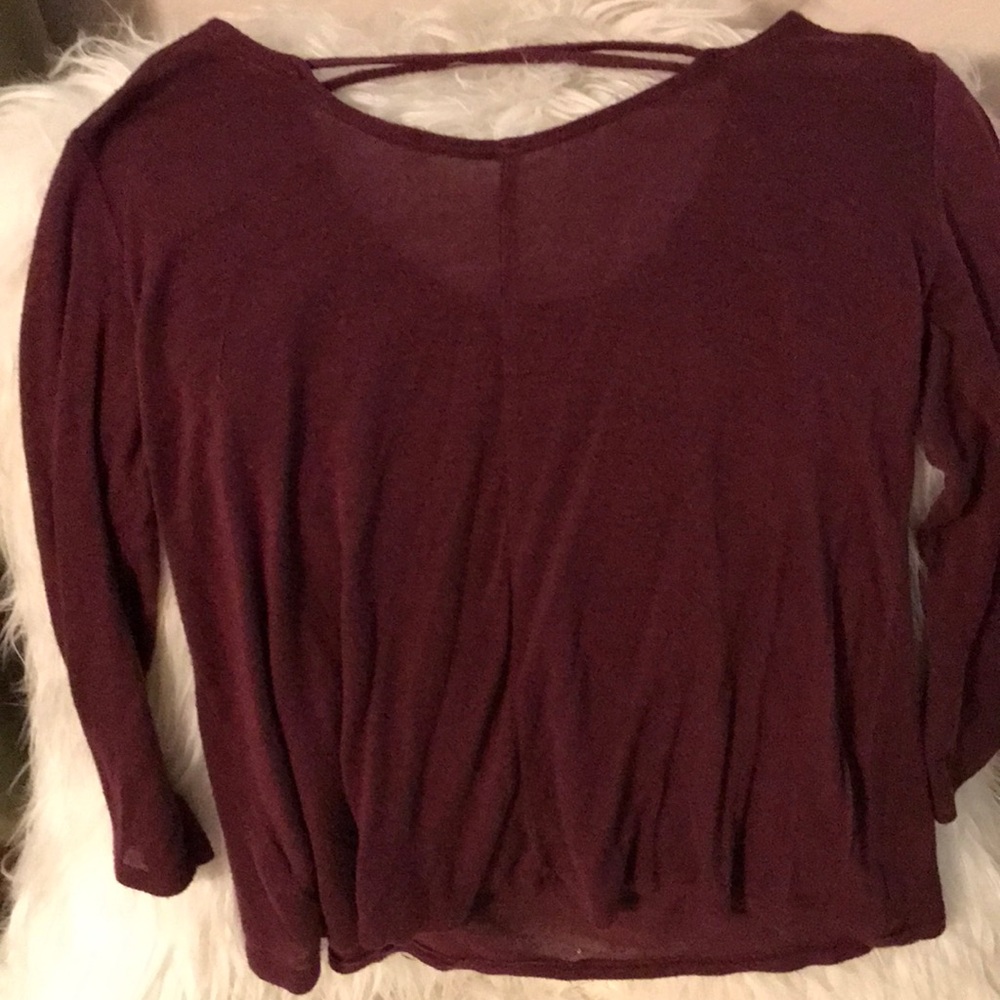 Burgundy blouse